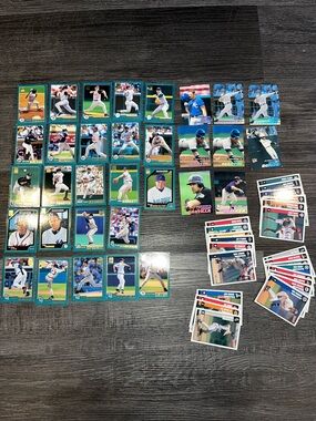 Topps Baseball Card Lot - Green, Blue, White
